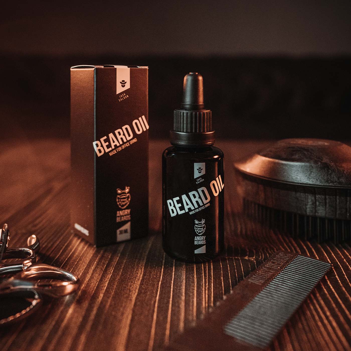 Angry Beards Skjeggolje Jack Saloon 30ml - Image 3