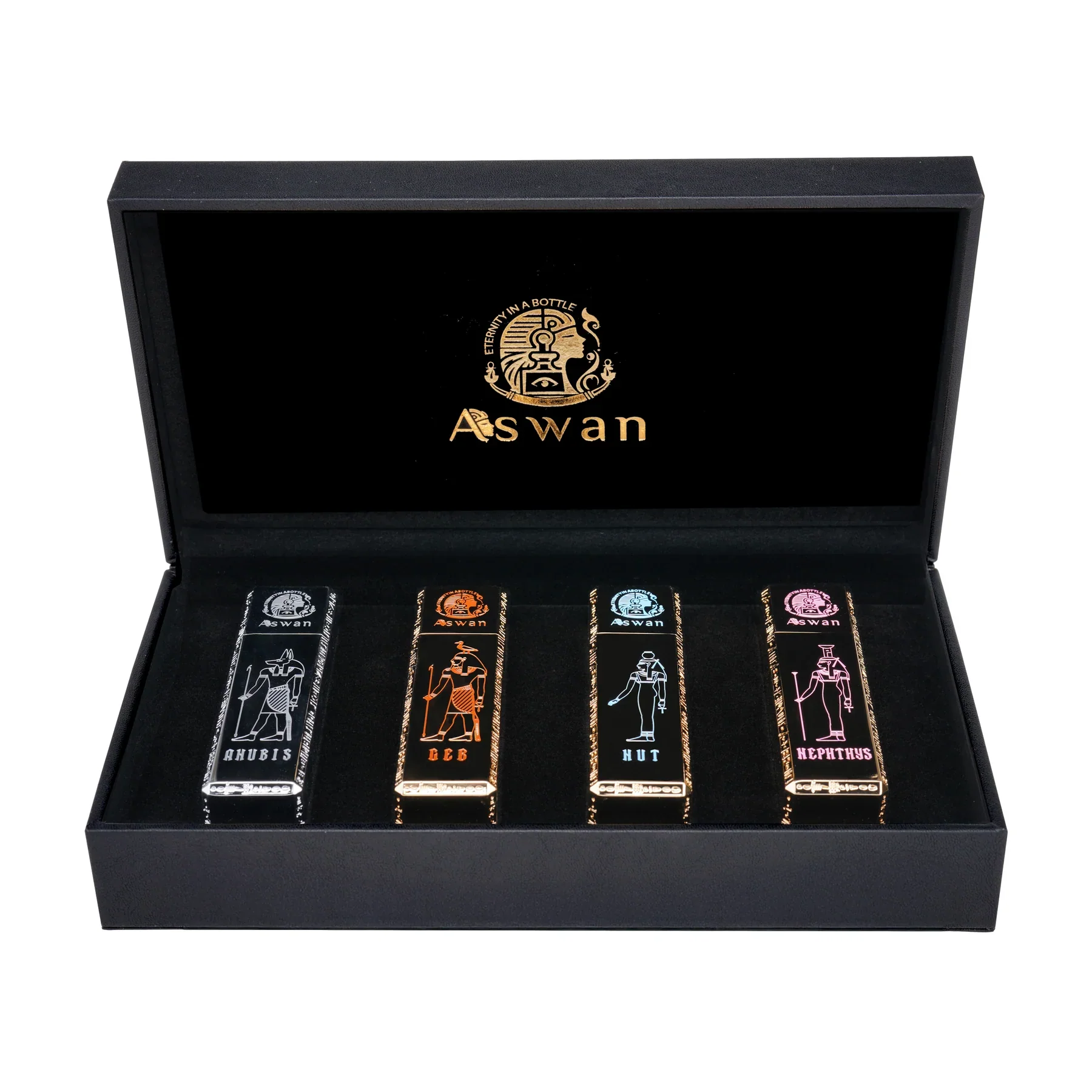 Aswan Travel Set – Anubis • Geb • Nut • Nephthys 4 × 15ml - Image 2