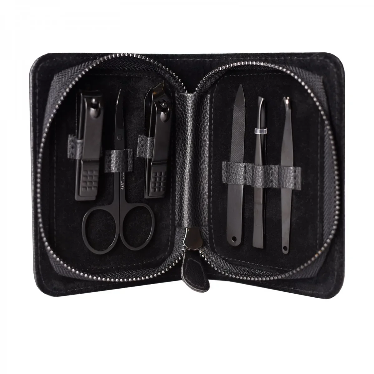Benjamin Barber Black Manicure Set 6 pieces - Image 2