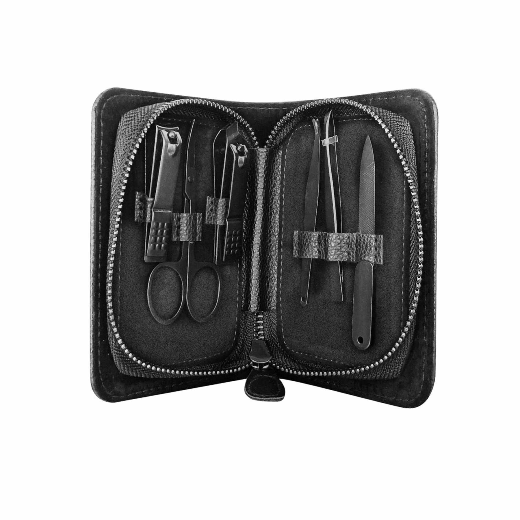Benjamin Barber Black Manicure Set 6-pieces - Image 2