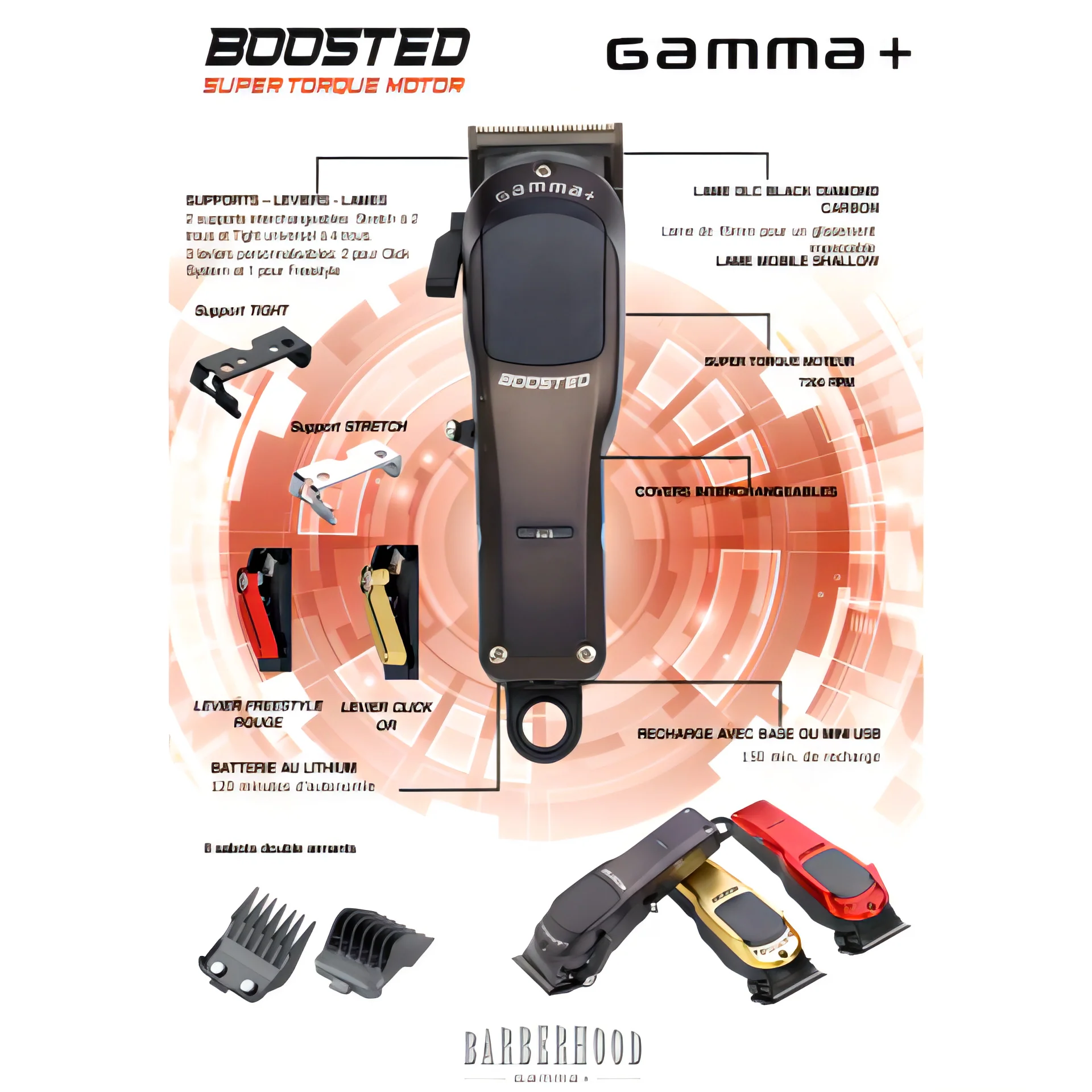 Gamma Piu Boosted Hårklipper & Skjeggtrimmer Trådløs - Image 3