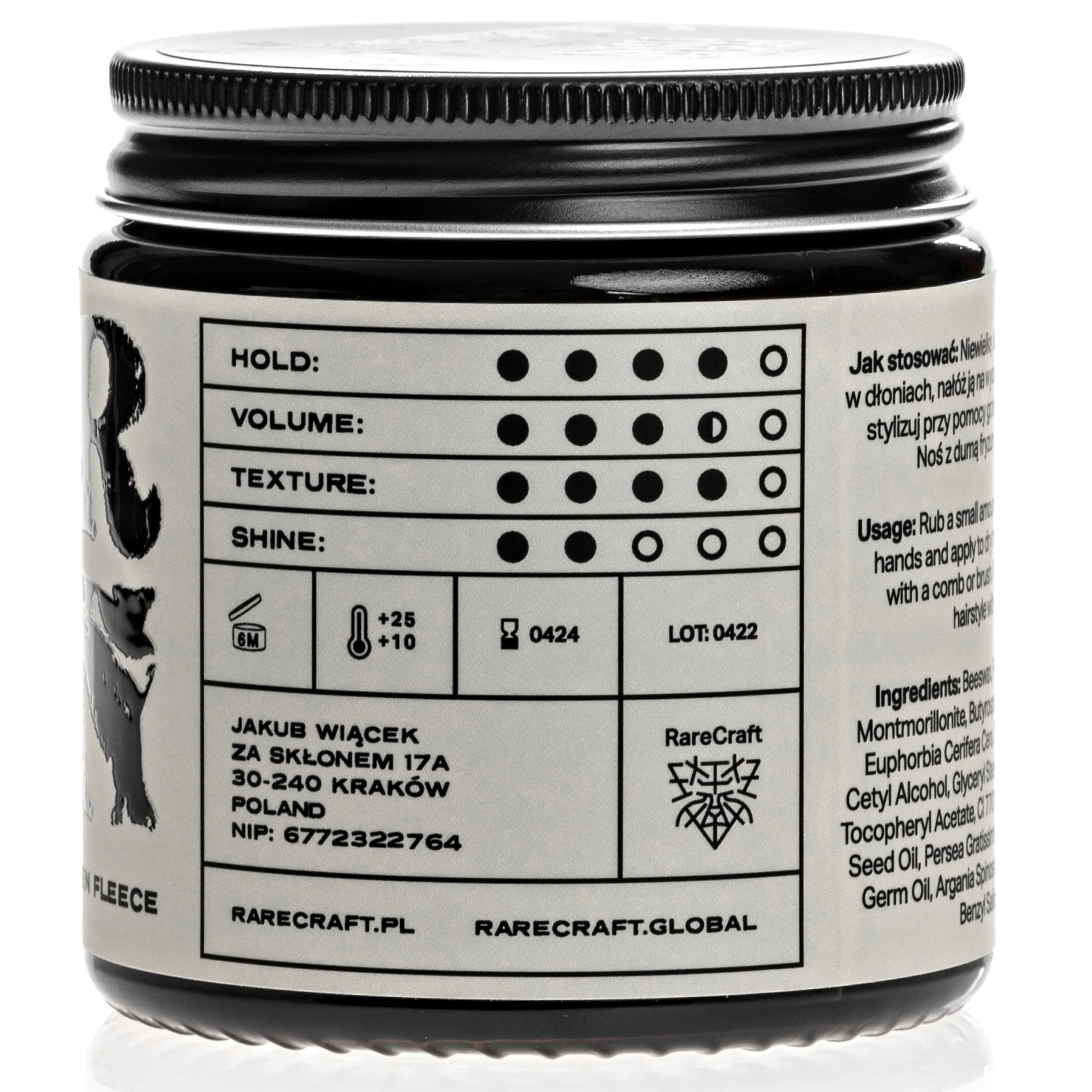Harden Golden Fleece Rarecraft Clay Hår Pomade 100g - Image 3