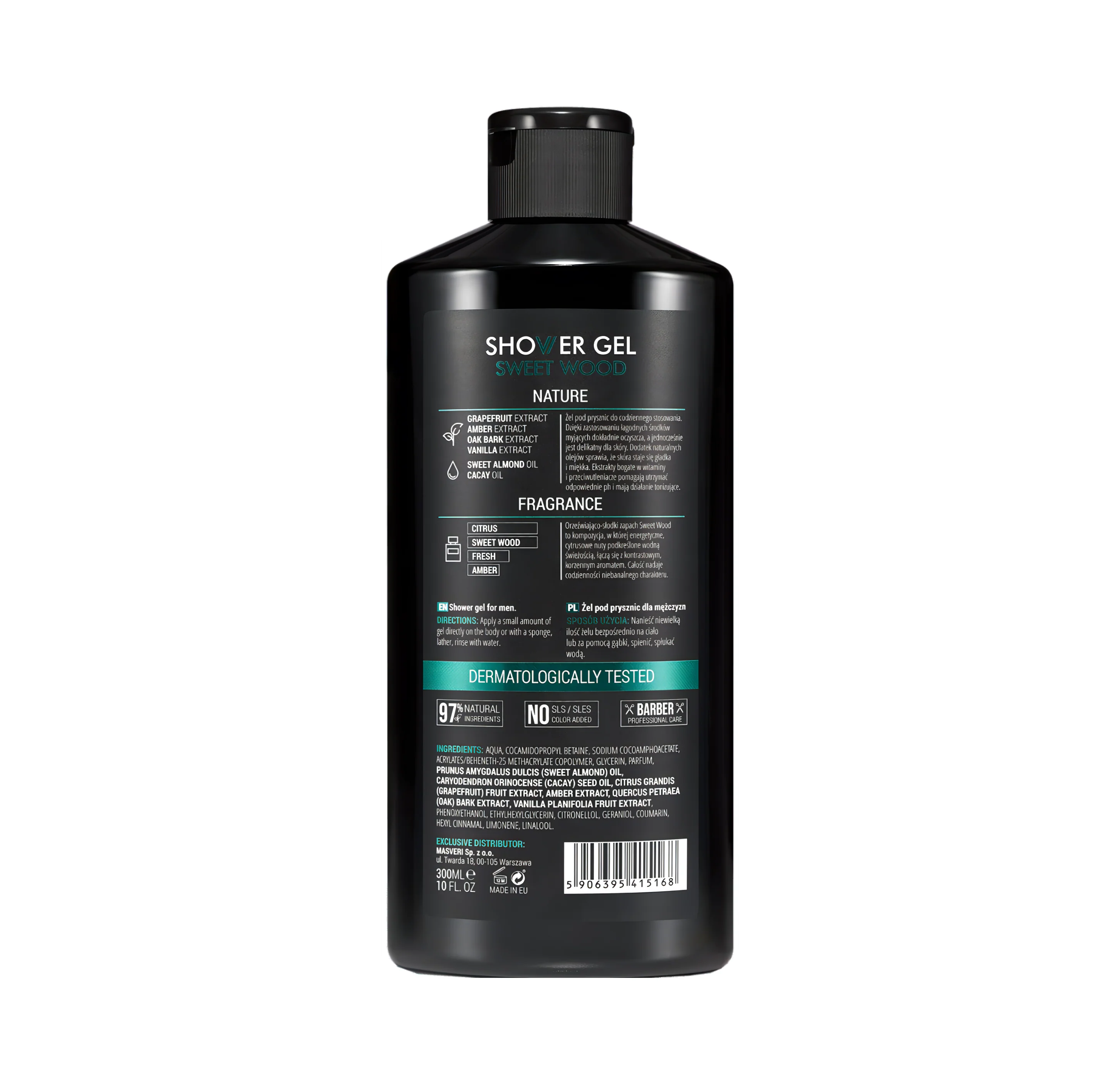 Masveri Dusjgel Sweet Wood 300 ml - Image 3