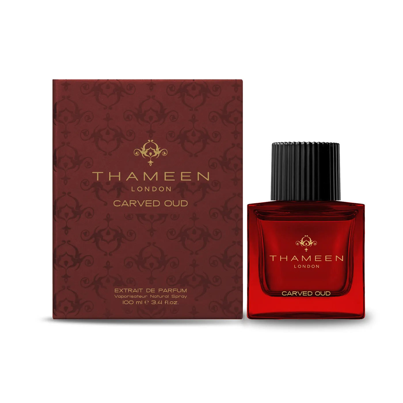 Red Carved Oud Thameen Limited Edition Extrait de Parfum 100ml - Image 2