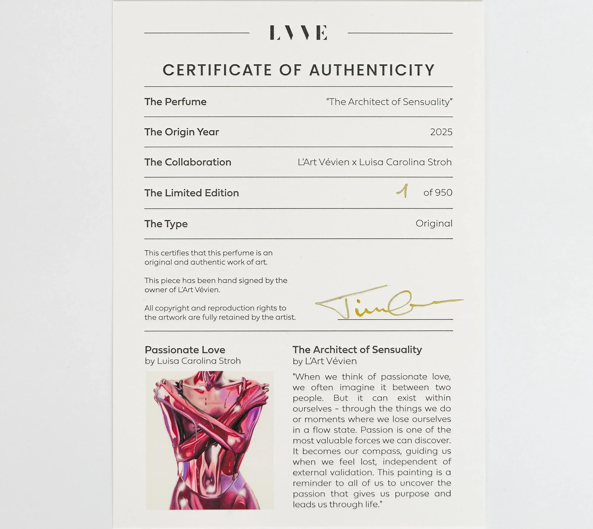 The Architect of Sensuality L’Art Vévien Extrait De Parfum 100ml - Image 5