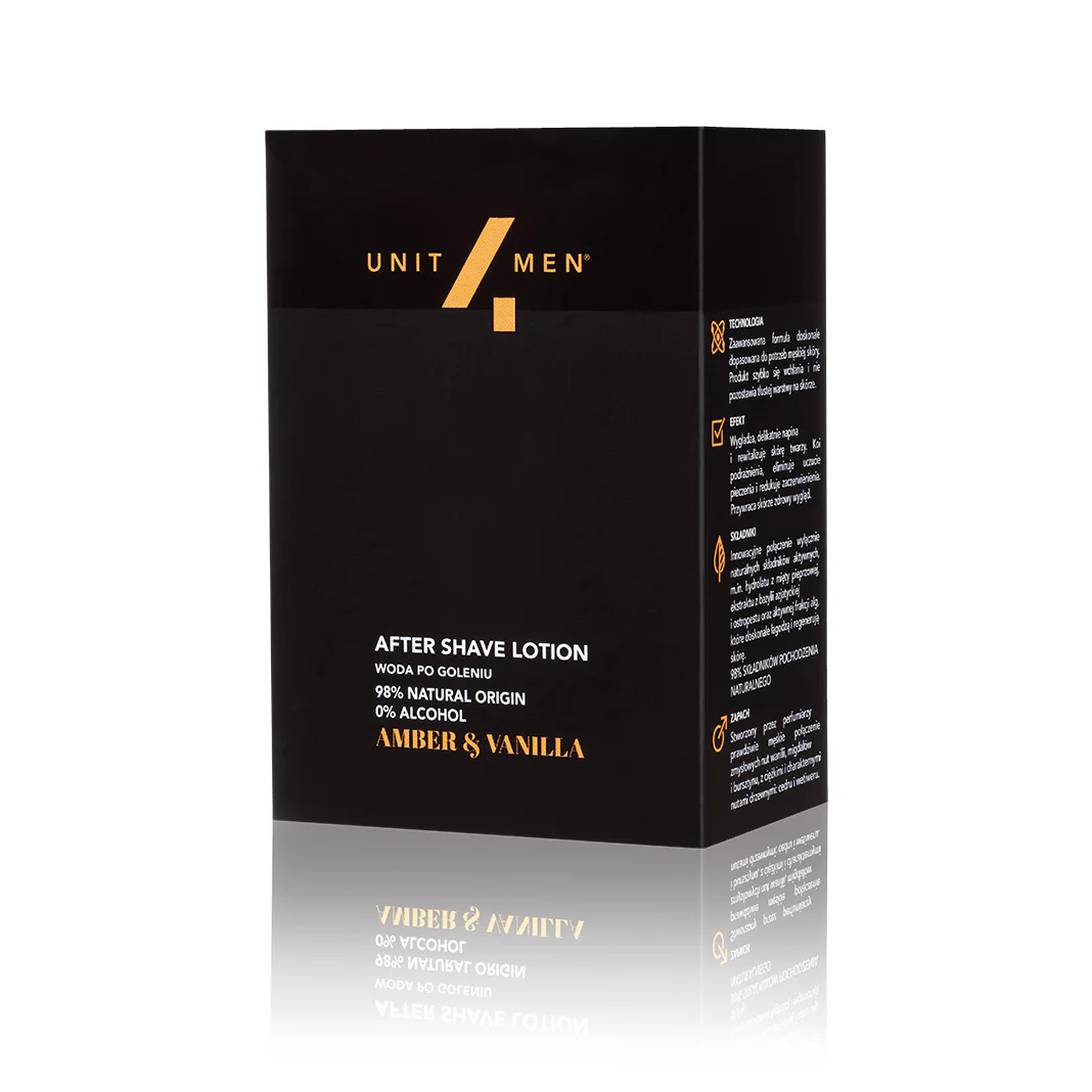 Unit4Men Aftershave Rav og Vanilje 100ml (Alkohol fri) - Image 4