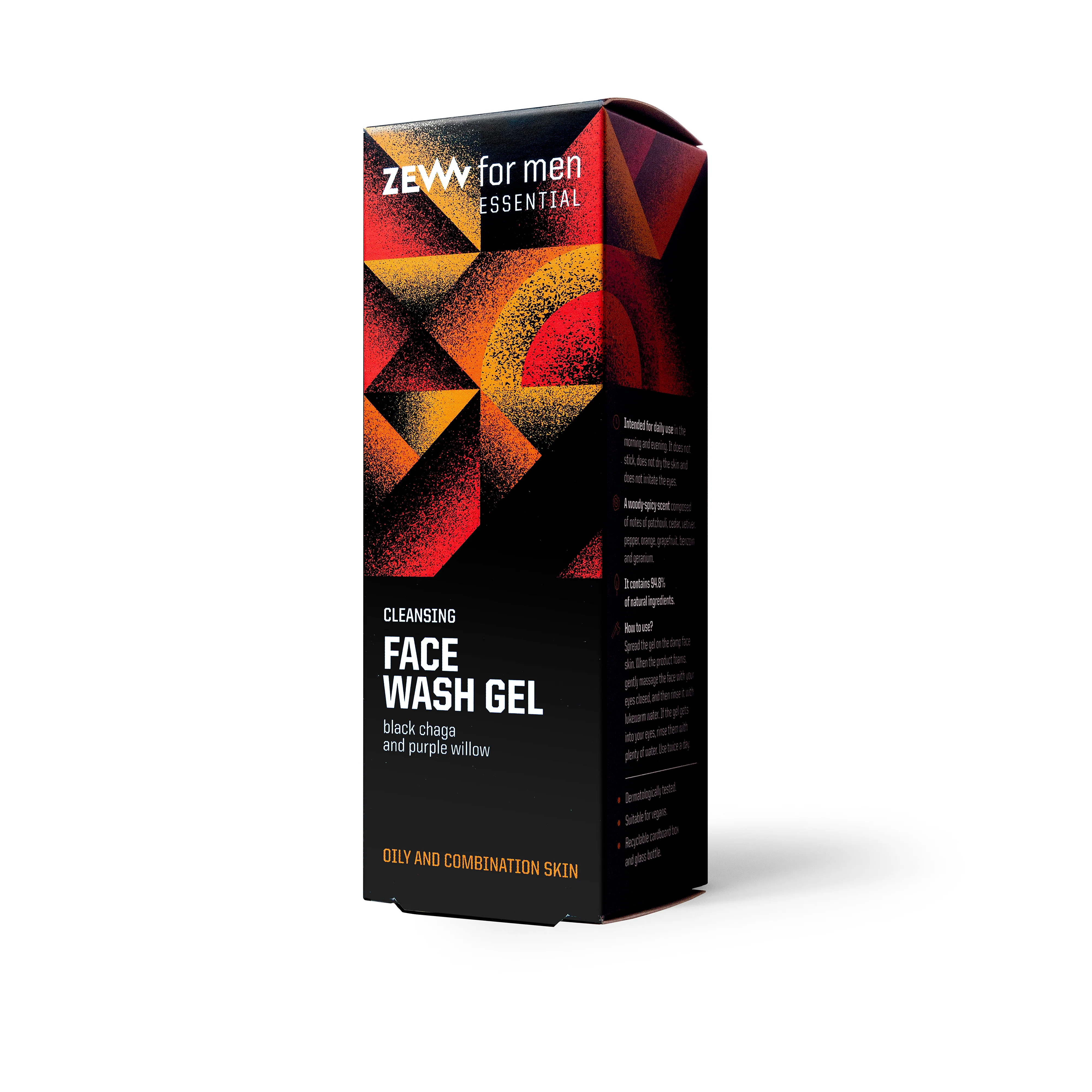 Zew For Men Rensende Ansiktsvask Gel / Fet Hud - Image 4